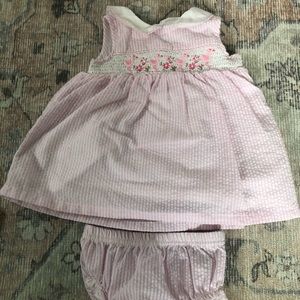 Crown and ivy dress set with flamingos